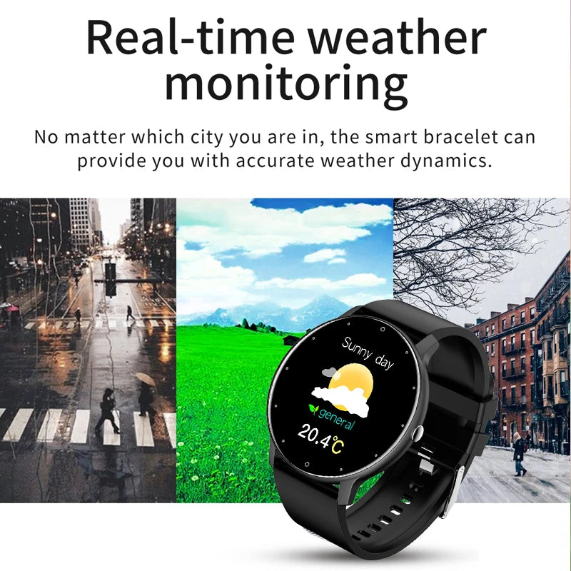 2025 New Smart Watch Men Full Touch Screen Sport Fitness Watch IP67 Waterproof Bluetooth for Android Ios Smartwatch Men+Box