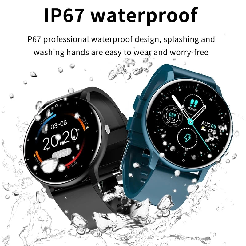 2025 New Smart Watch Men Full Touch Screen Sport Fitness Watch IP67 Waterproof Bluetooth for Android Ios Smartwatch Men+Box