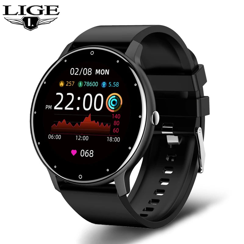 2025 New Smart Watch Men Full Touch Screen Sport Fitness Watch IP67 Waterproof Bluetooth for Android Ios Smartwatch Men+Box