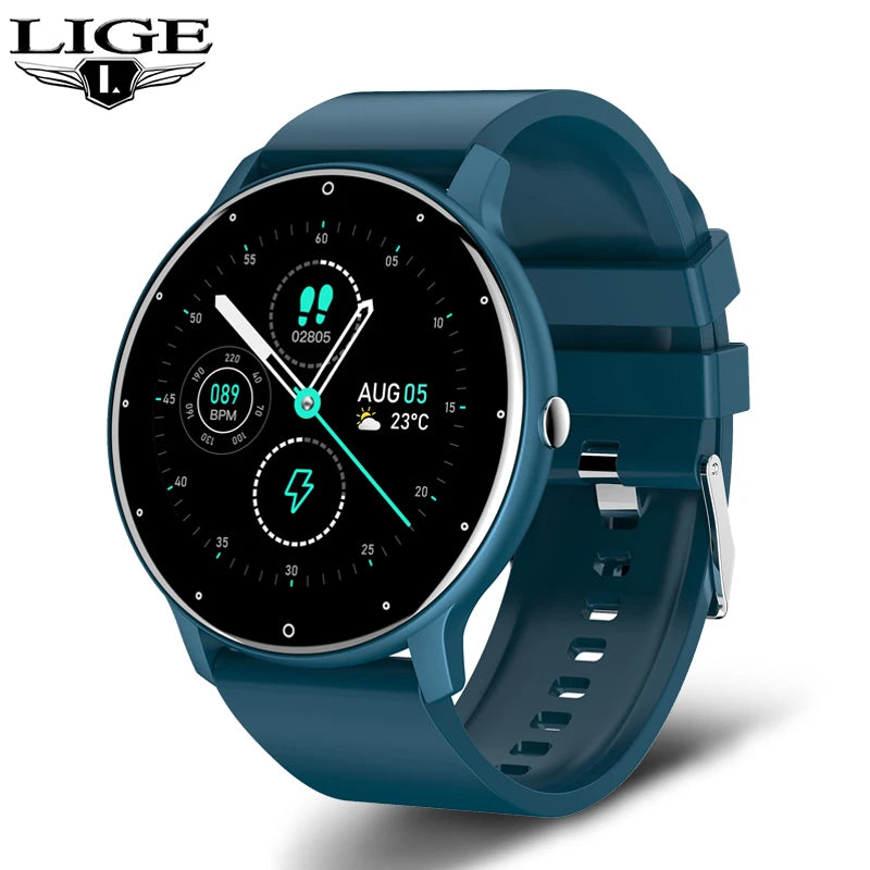 2025 New Smart Watch Men Full Touch Screen Sport Fitness Watch IP67 Waterproof Bluetooth for Android Ios Smartwatch Men+Box
